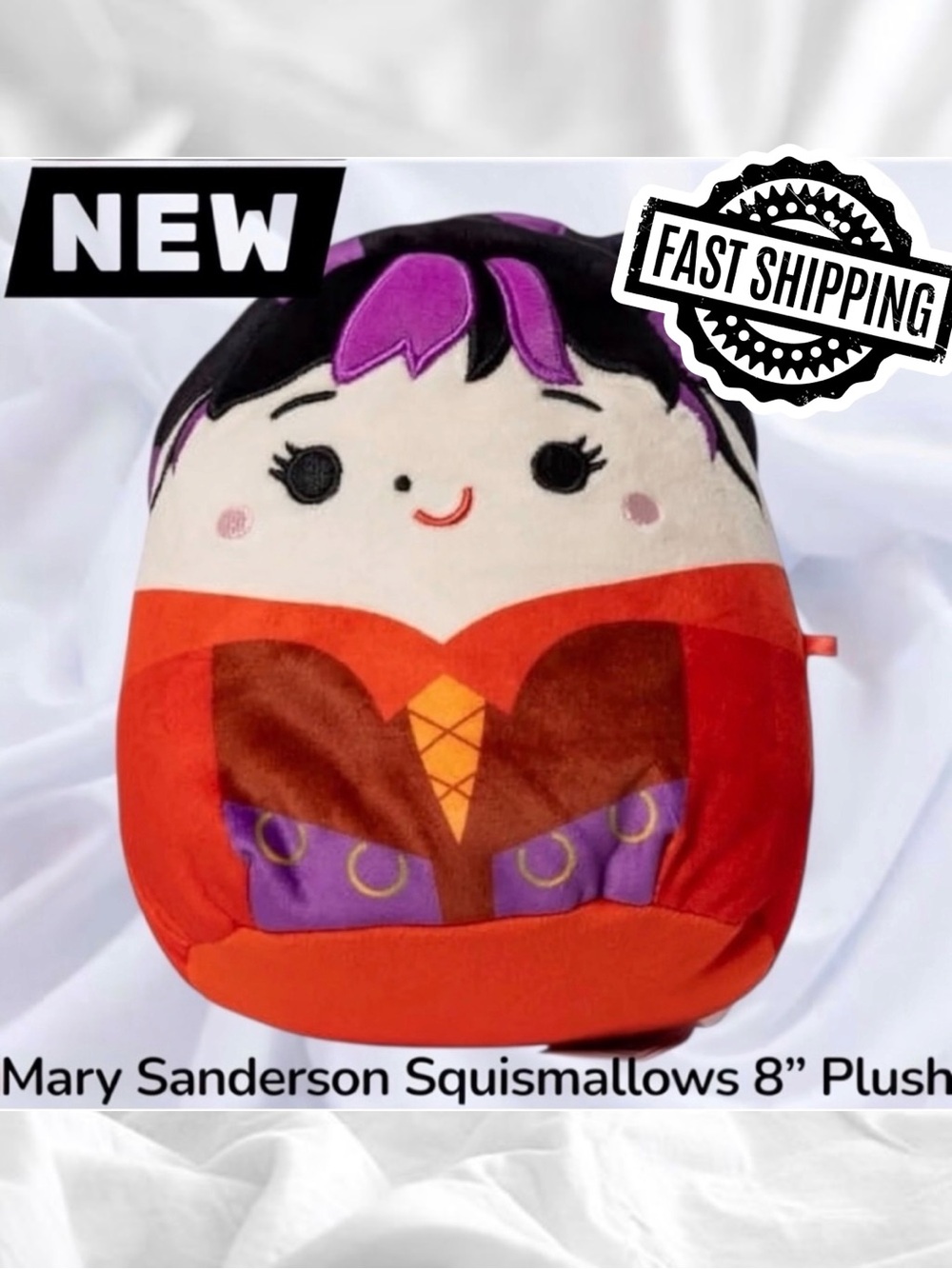 NEW Disney Hocus Pocus Squishmallows NWT 8” Mary Sanderson FAST SHIPPING